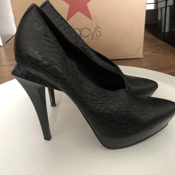 Alexander wang Black Leather Heels 37 - Picture 1 of 6